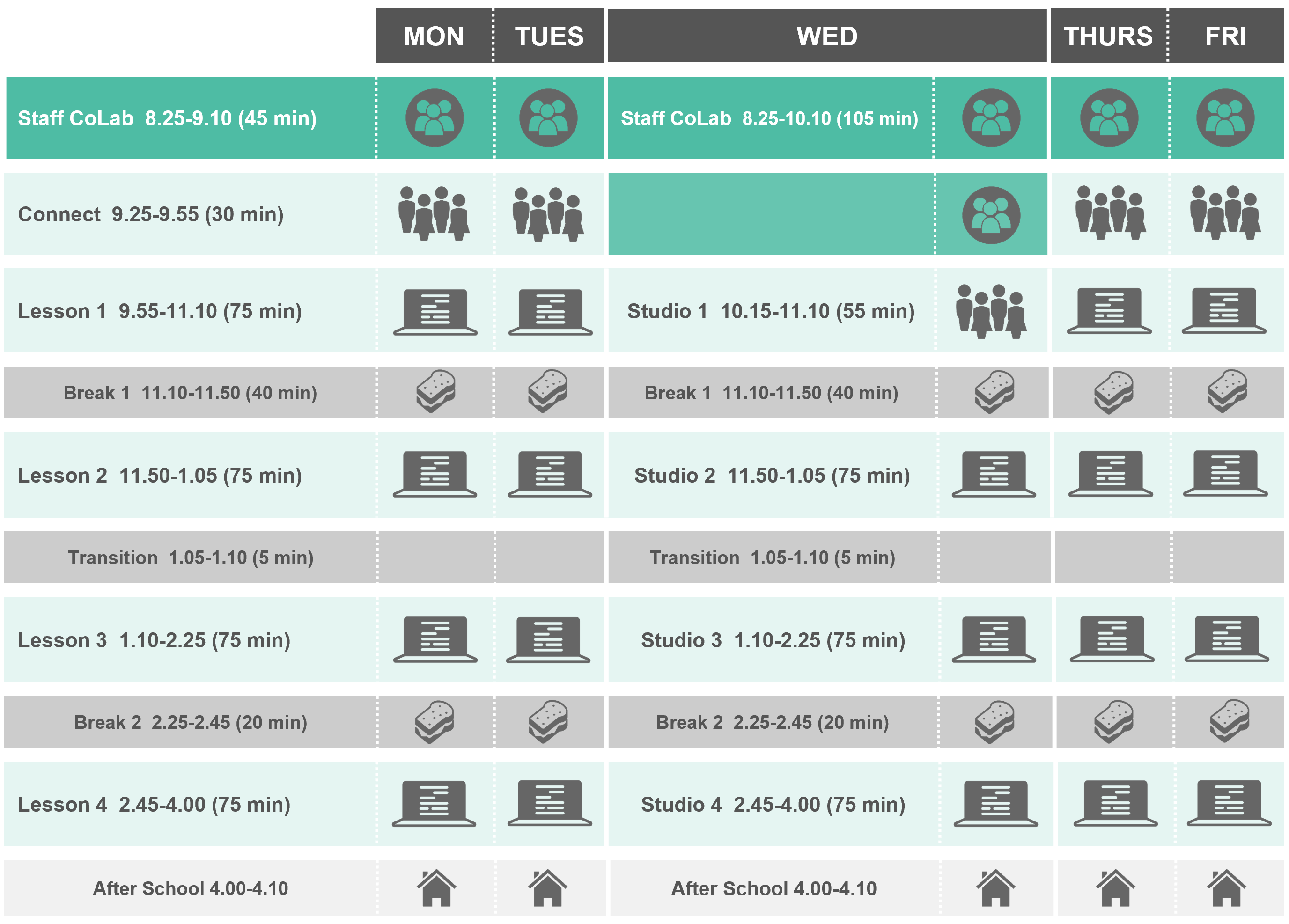 ABHS School Timetable